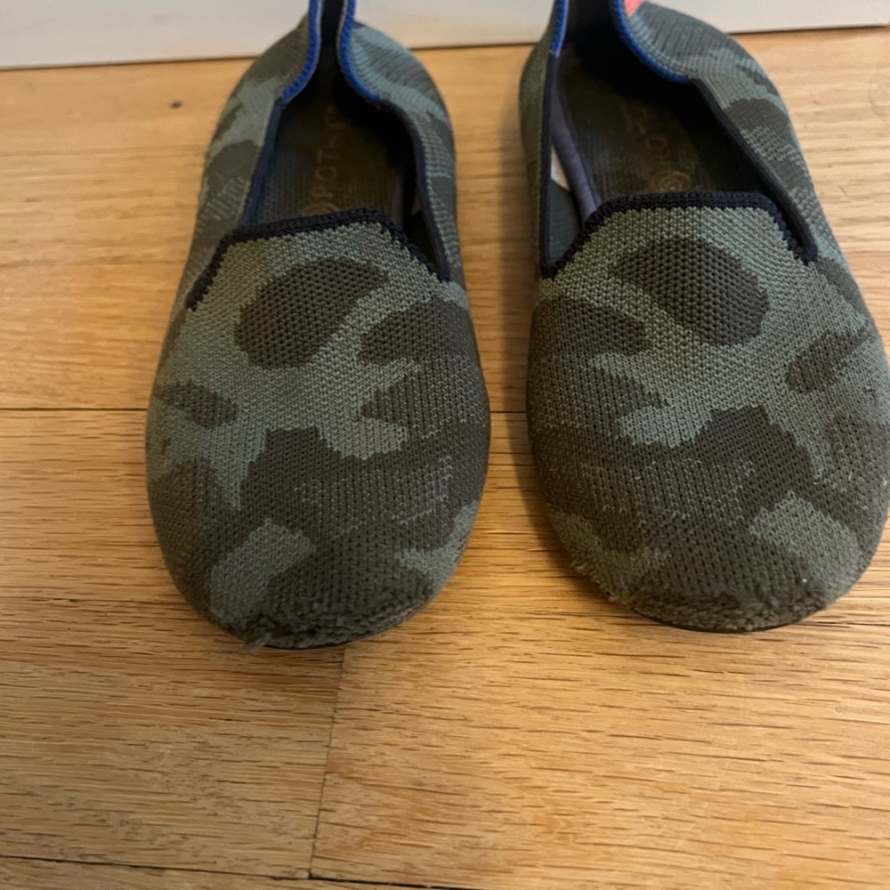 Rothy's Green Camouflage Kids Slippers